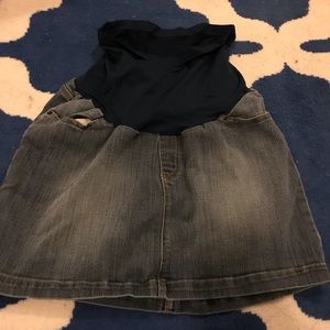 Maternity denim skirt